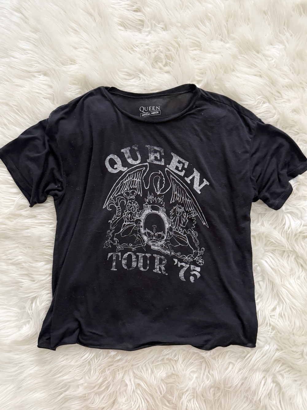 American Eagle Queen Graphic Burnout Tee Dark Gray Size Small